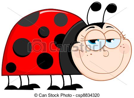 ... Happy Ladybug Mascot Cartoon Character