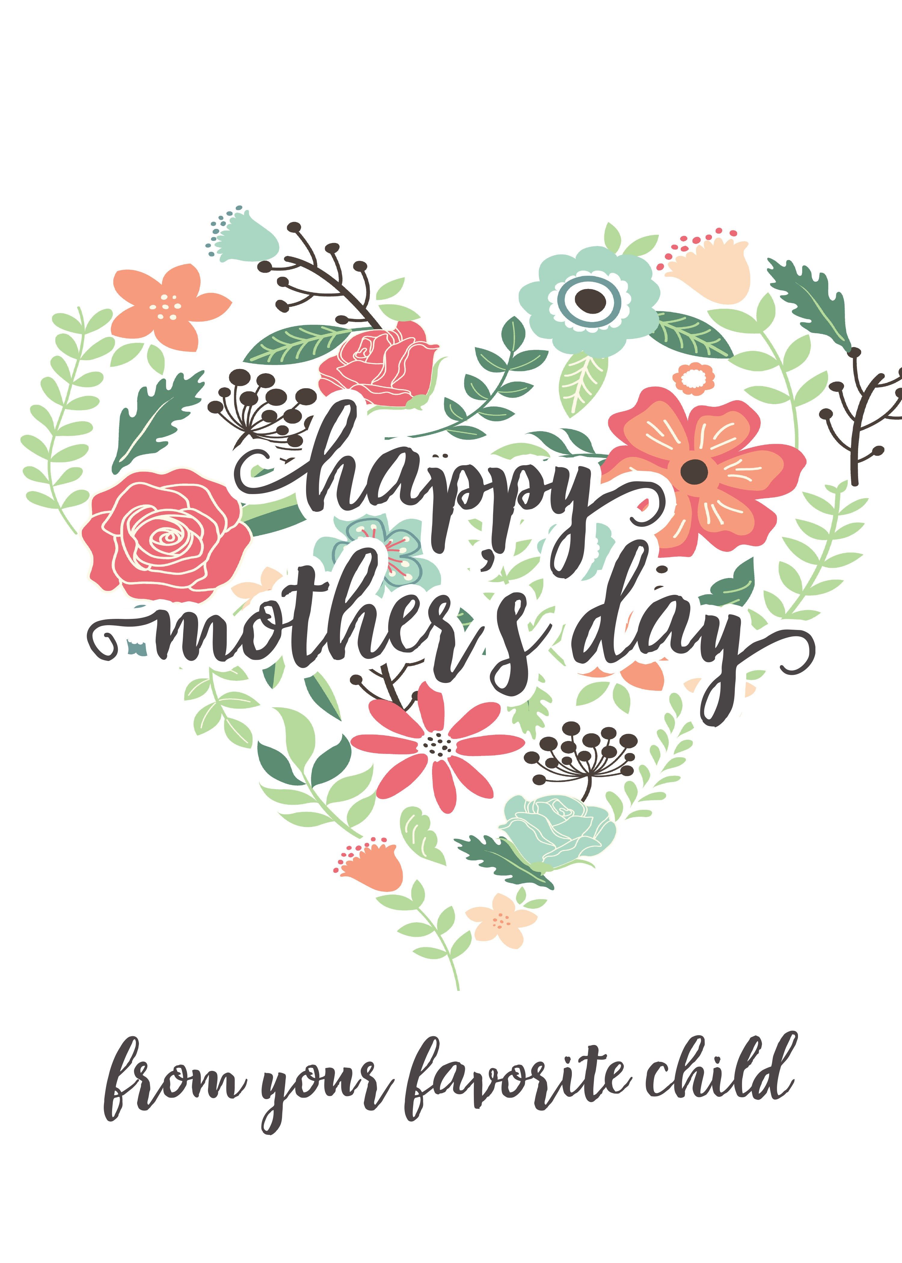 Happy Mothers Day Messages Free Printable Mothers Day Cards @forkidsandmoms Happy  Mothers Day - For Kids and Moms - The Modern Parents Guide to Life Blog
