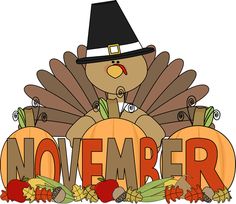 Happy November Clipart - November Calendar Clipart