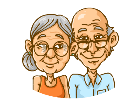 Happy Old People Clipart
