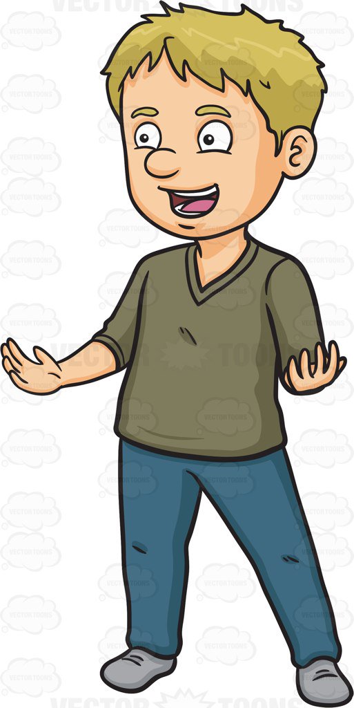 A happy man talking to someon - Happy Person Clipart