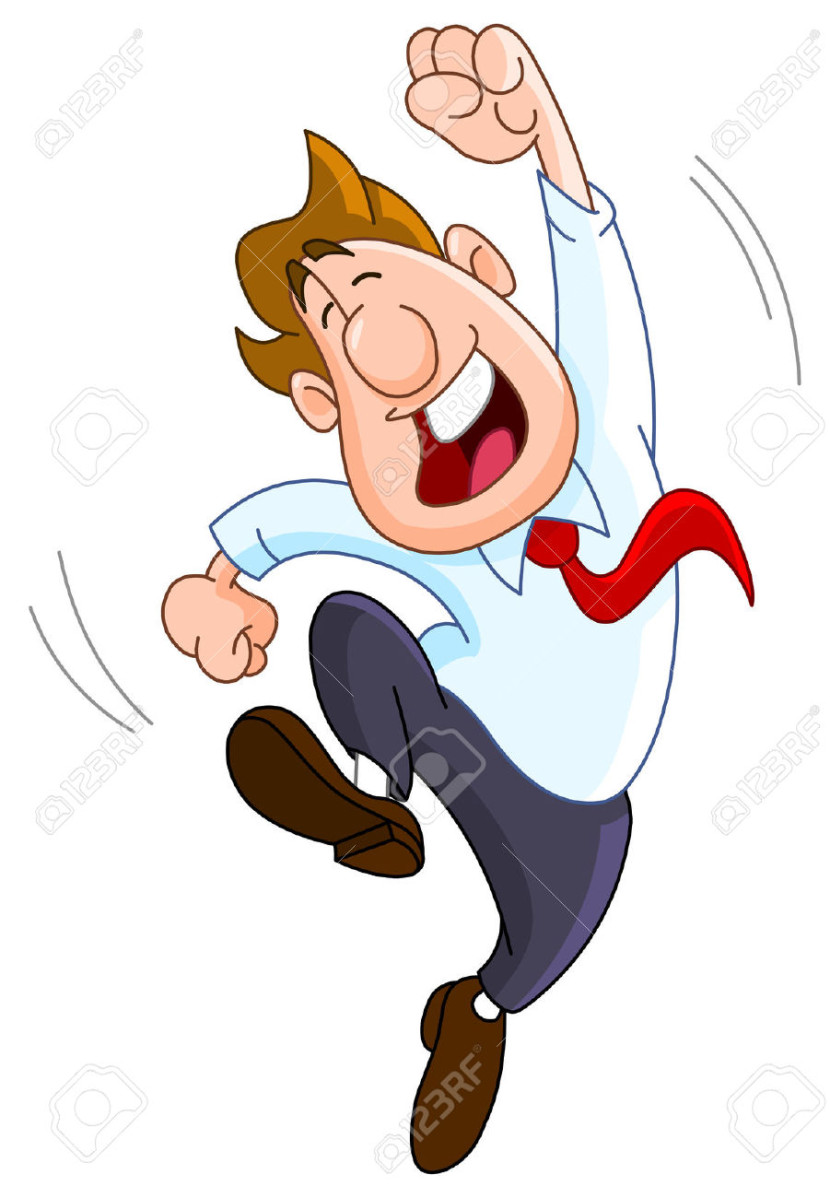 Happy Person Jumping Clipart 