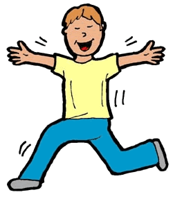 Happy man jumping cliparts - Happy Person Clipart