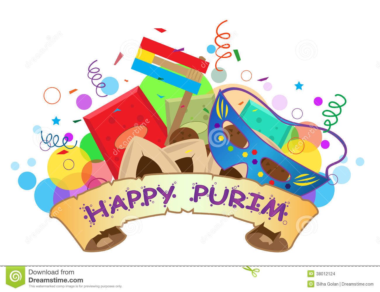 Happy Purim Banner Stock Images