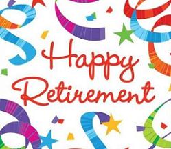 Happy Retirement with streamers card