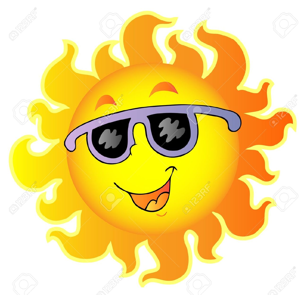 Happy Sun with sunglasses Stock Vector - 8433508
