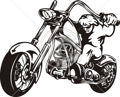 Vintage Motorcycle Clipart Bl