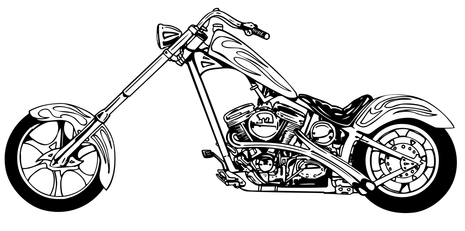Harley motorcycle clip art .