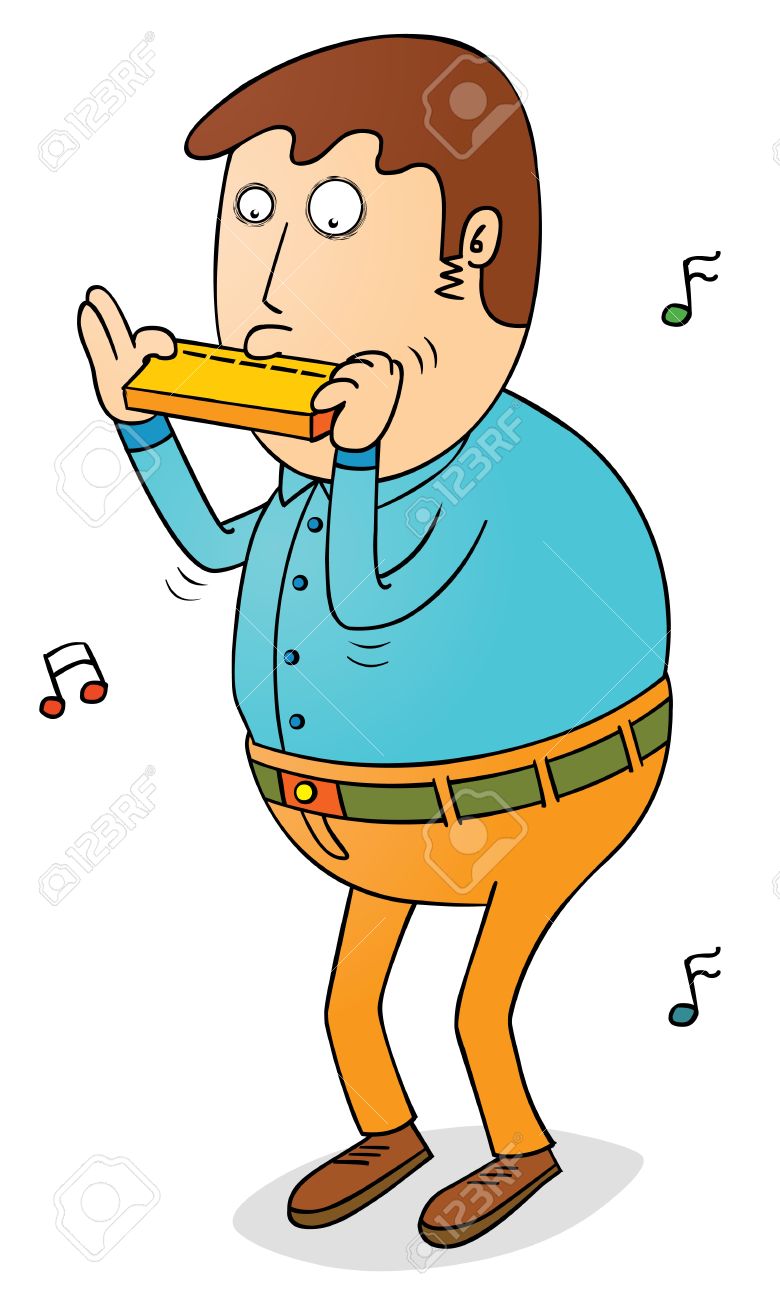 harmonica: playing harmonica