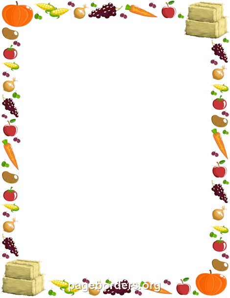 Food Themed A4 Page Borders S