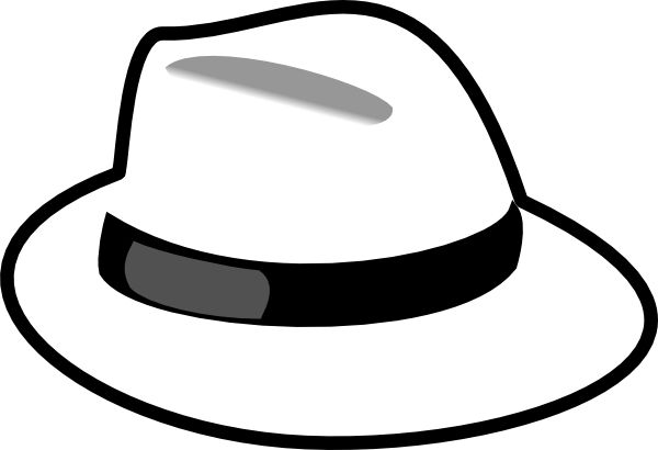 hat clipart black and white
