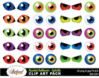 Haunted Halloween Holiday Decoratio N Eyeball Eye Clip Art Instant