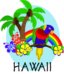 Hawaiian luau tiki flowers cl