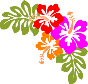 Hawaiian flower clip art bord