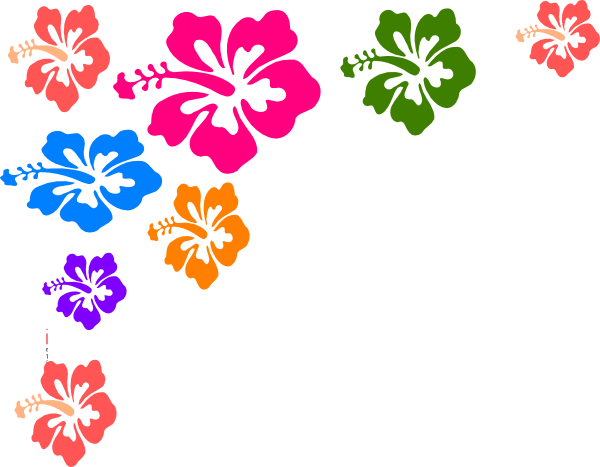 Hawaiian Flower Clip Art Bord - Hawaiian Border Clip Art