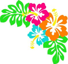 Hawaiian flower clip art .