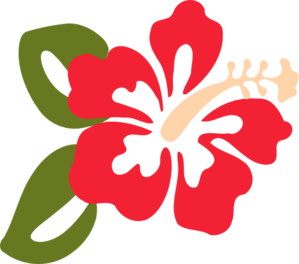 red hibiscus flower clipart