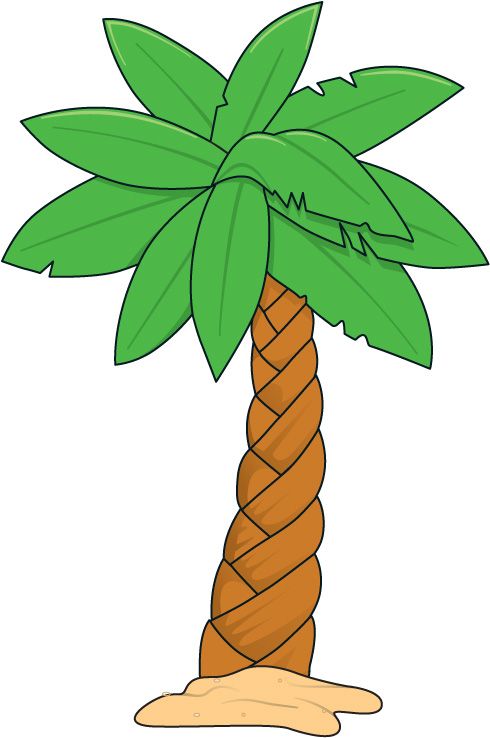 hawaiian free printable palm  - Clip Art Palm Tree