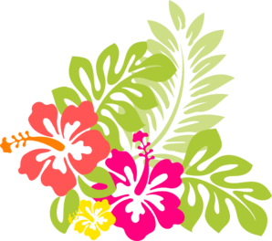 Hawaiian flower clip art bord