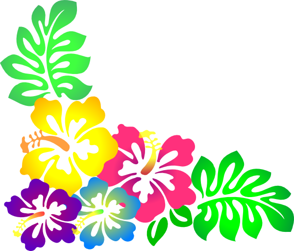Hawaiian luau tiki flowers cl - Free Hawaiian Clip Art