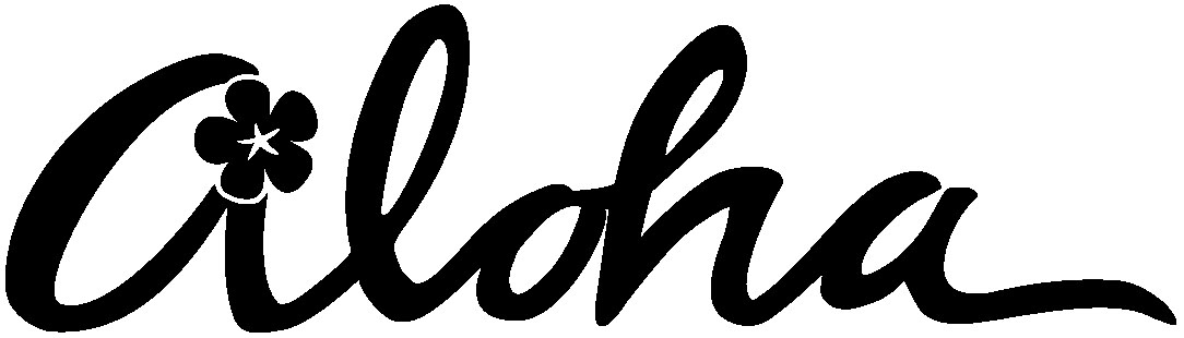 Hawaiian Luau Word Clipart - Aloha Clip Art