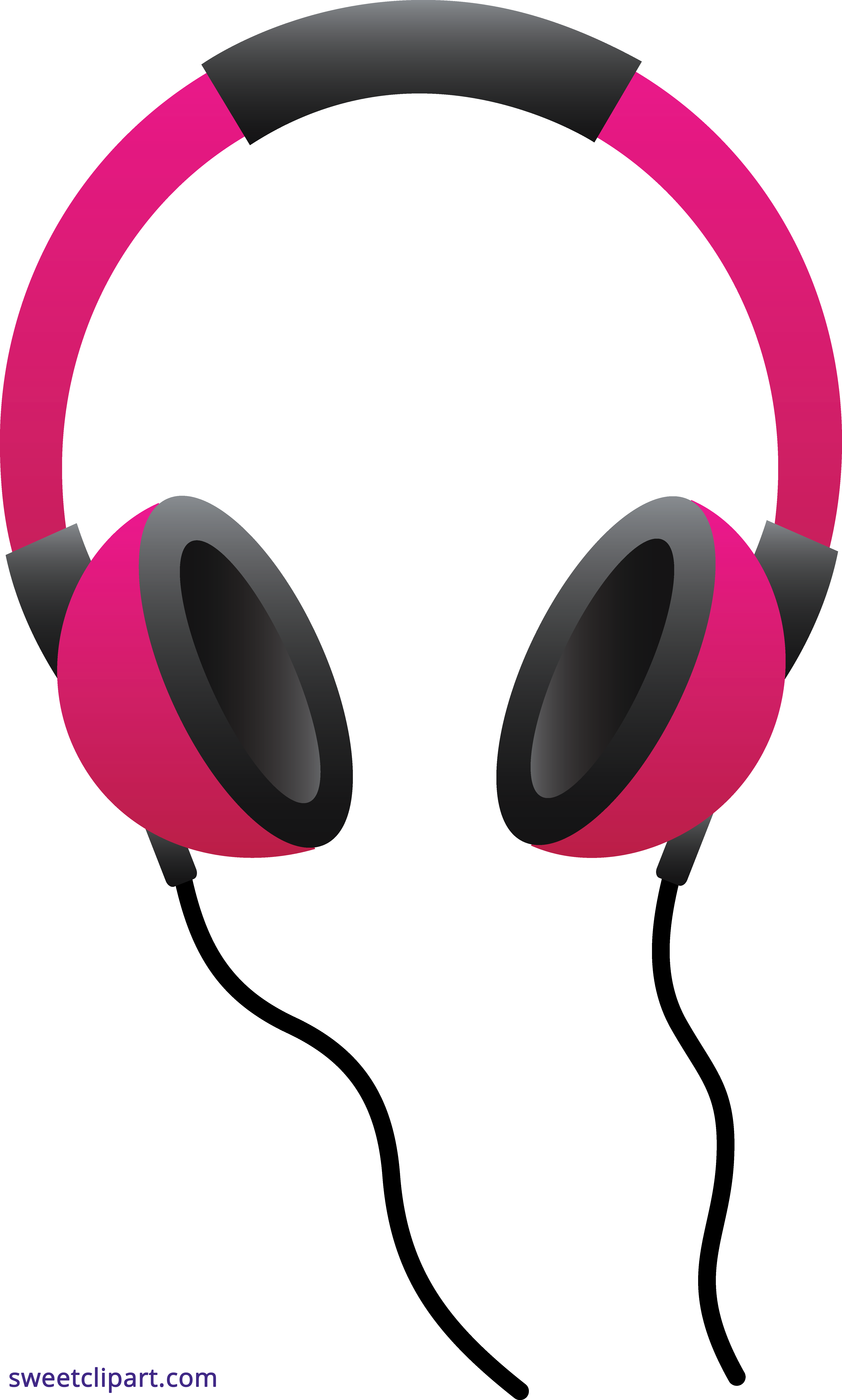 Pink Headphones Clipart