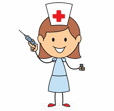 Health Animated Clipart Nurse Holding A Injection Needle Animated Gif