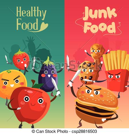 Healthy Food Versus Unhealthy Food - csp28816503