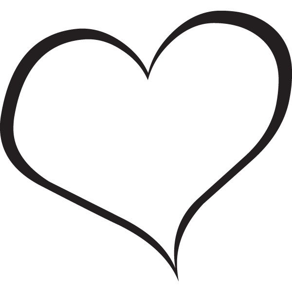 heart clipart black and white - Picture Of A Heart Clipart