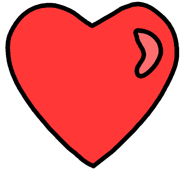 solid black heart clip art