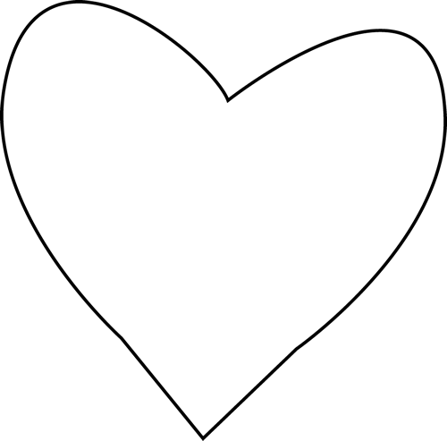 Heart black and white heart b
