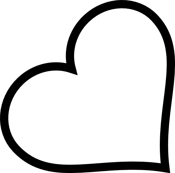 heart outline clipart black a - Heart Outline Clip Art