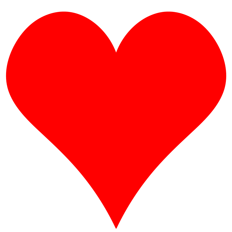 Plain Red Heart Shape By Gr8d