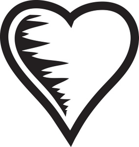 Heart black and white clipart heart black and white free images 6