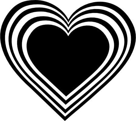 Heart black and white heart b - Heart Black And White Clipart