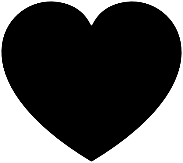 Heart clipart black and white .