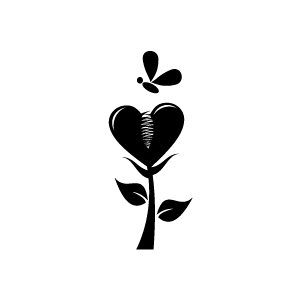Heart Clipart Black Trap Of Love With White Background Download