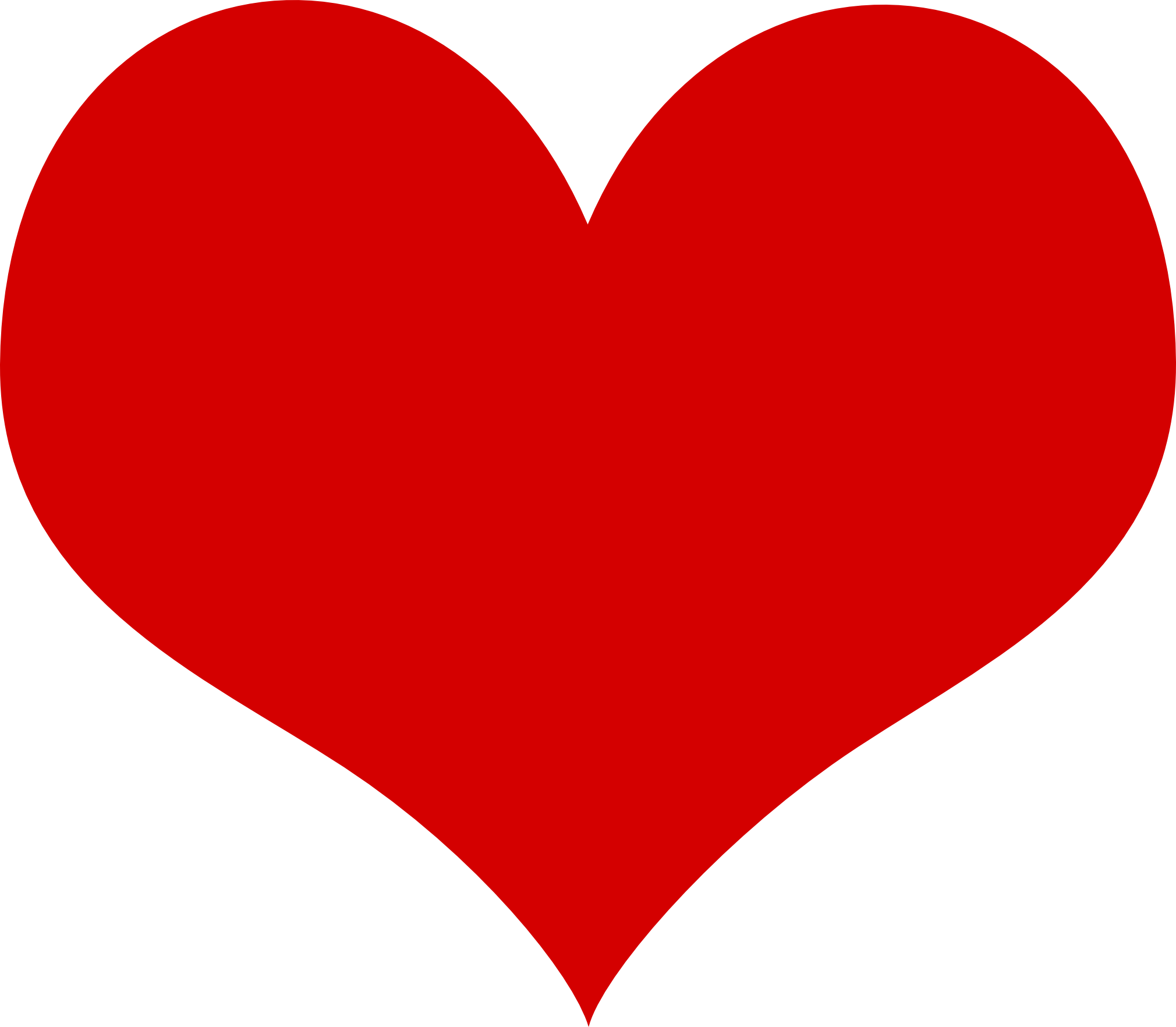 A red heart clip art image