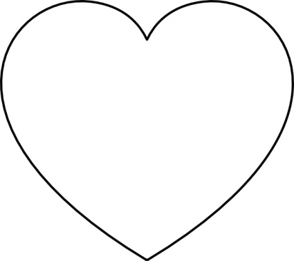 Heart black and white heart b