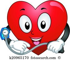 Heart Mascot - Blood Pressure Clip Art