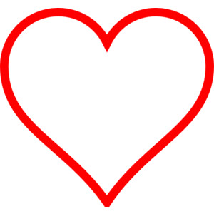 Heart Outline Clipart Free. red heart outline% .