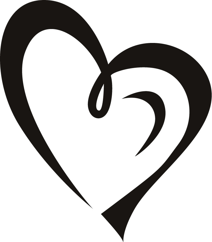 Out Line Of A Heart Clipart .