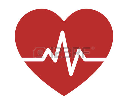 heartbeat line: Heartbeat heart beat pulse flat icon for medical apps and websites Illustration