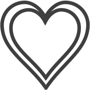 Hearts Clip Art .. - Heart Outline Clip Art