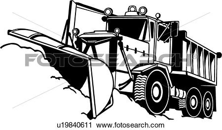 heavy equipment, construction, snow plow, trade, truck,. ValueClips Clip Art
