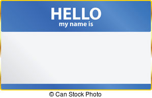 ... Hello My Name Is Card Vector Illustration