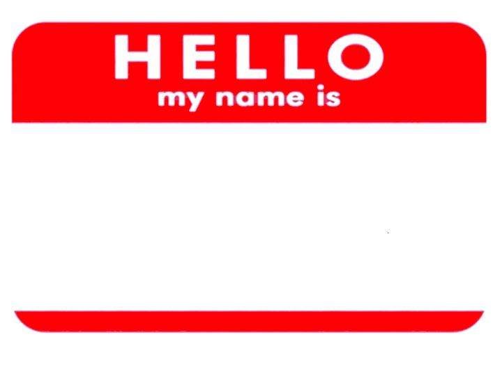 ... Name Tag Isolated on whit