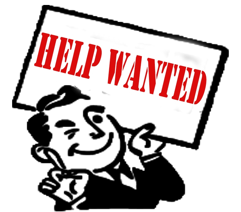Help Wanted Clipart Man Holdi - Help Wanted Clip Art