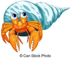 Hermit crab clipart - .