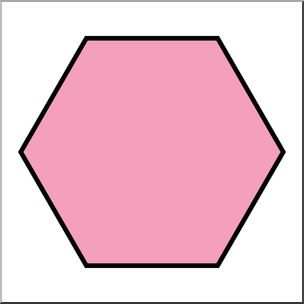 Clip Art: Shapes: Hexagon Col - Hexagon Clipart